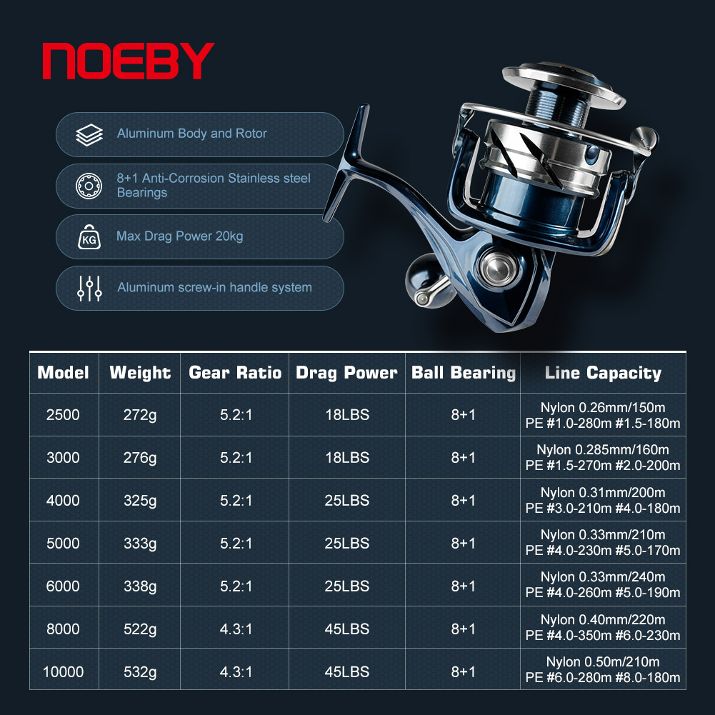 Noeby Spinning Visserij-reel 2 - Daiwa Reel Bg recensie en prijs